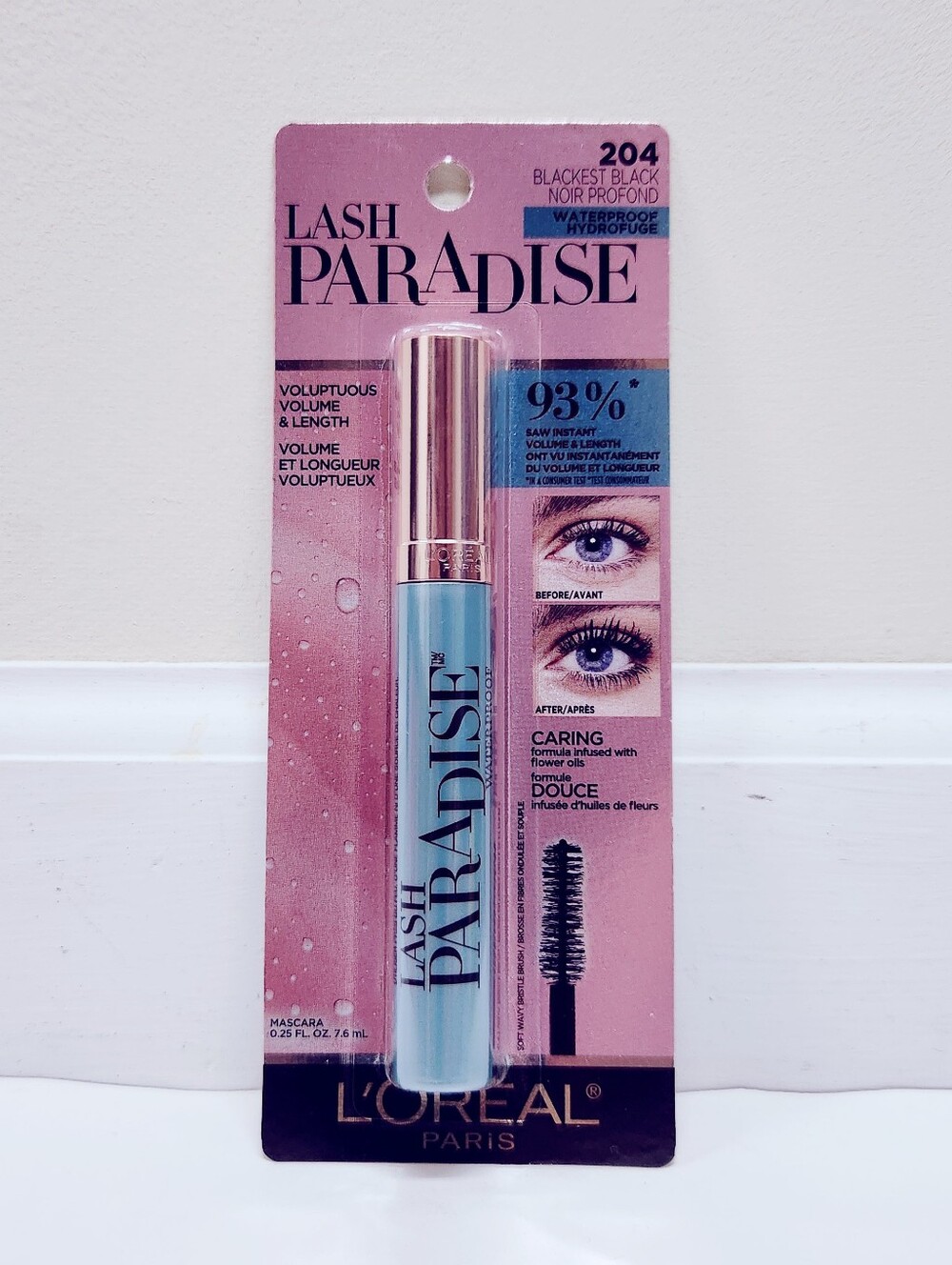 🐢2/$15 Loreal Paris Voluminous Lash Paradise Waterproof Mascara Blackest Black